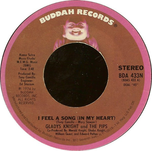 Gladys Knight And The Pips - I Feel A Song (In My Heart) - Buddah Records - BDA 433N - 7", Styrene, Ter 1199479747