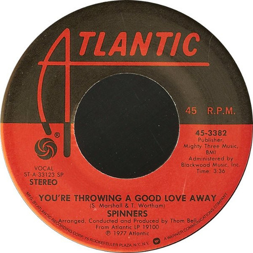 Spinners - You're Throwing A Good Love Away  - Atlantic - 45-3382 - 7", Single, Spe 1199480110