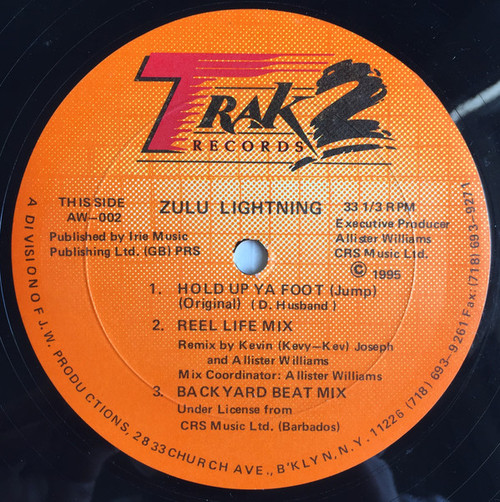 Zulu Lightning - Hold Up Ya Foot (Jump) - Trak 2 Records - AW-002 - 12" 1199851799