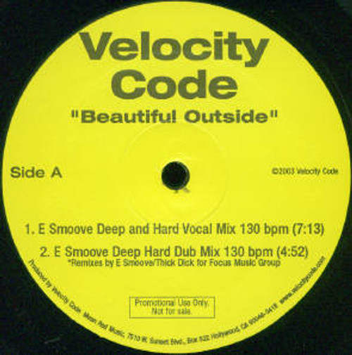 Velocity Code - Beautiful Outside (12", Promo)