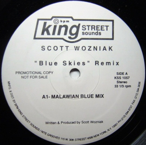Scott Wozniak - Blue Skies (Remix) (2x12", Promo)