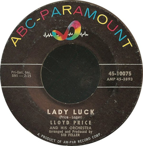 Lloyd Price And His Orchestra - Lady Luck - ABC-Paramount - 45-10075 - 7" 1200974566