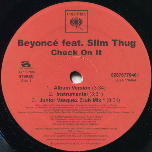 Beyoncé - Check On It (12")