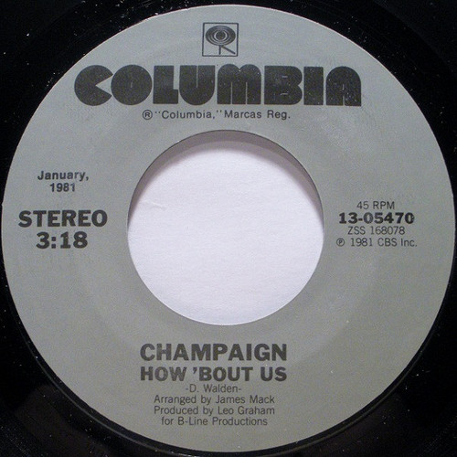 Champaign - How 'Bout Us / Try Again (7", Single, RE)