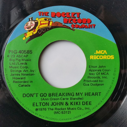 Elton John, Kiki Dee - Don't Go Breaking My Heart/ Snow Queen - The Rocket Record Company, MCA Records - PIG-40585 - 7", Single 1202364377