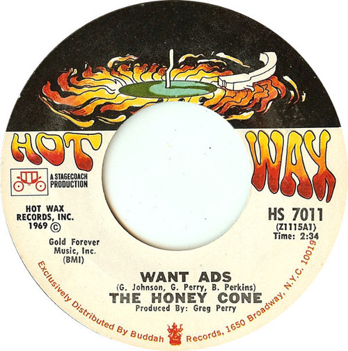 Honey Cone - Want Ads / We Belong Together - Hot Wax (4) - HS 7011 - 7", Single, Styrene, Pit 1202365839