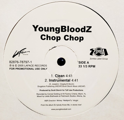 YoungBloodZ - Chop Chop - Laface Records - 82876-78797-1 - 12", Promo 1203197833