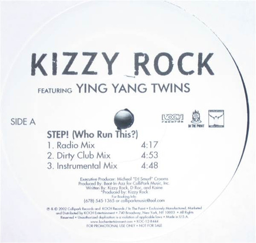 DJ Kizzy Rock - Step! (Who Run This?) - Koch Records - KOC-12-8444 - 12", Promo 1203934364