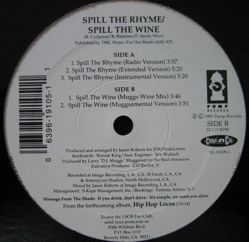 A Lighter Shade Of Brown* - Spill The Rhyme (12")