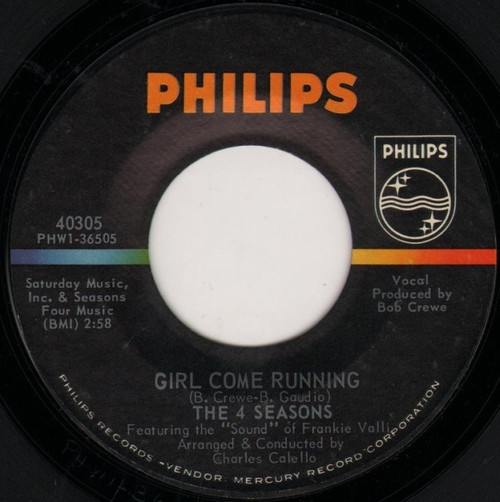 The 4 Seasons* - Girl Come Running (7", Styrene, Ric)