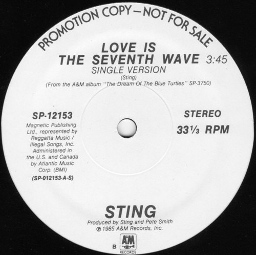 Sting - Love Is The Seventh Wave (12", Promo)