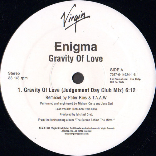 Enigma - Gravity Of Love (12", Promo)