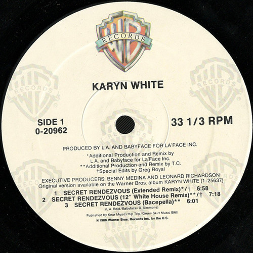 Karyn White - Secret Rendezvous - Warner Bros. Records - 0-20962 - 12", Maxi 1208184324