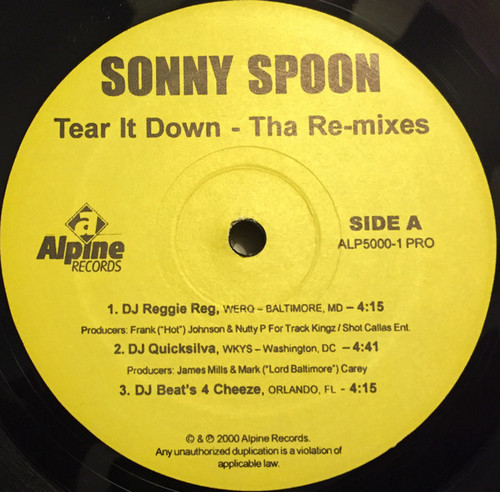 Sonny Spoon - Tear It Down - Tha Re-Mixes (12")