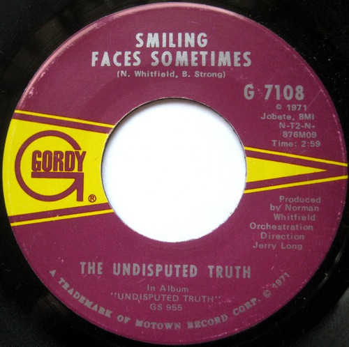Undisputed Truth (2) - Smiling Faces Sometimes - Gordy - G 7108 - 7", Single, Ame 1210272110