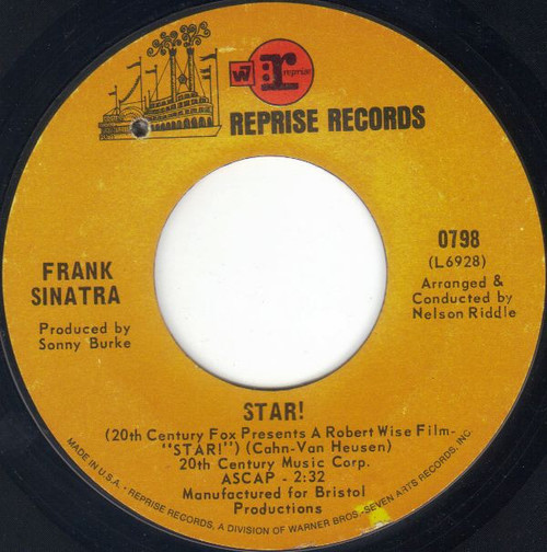 Frank Sinatra - Star! / Rain In My Heart - Reprise Records - 798 - 7", Single 1211527257