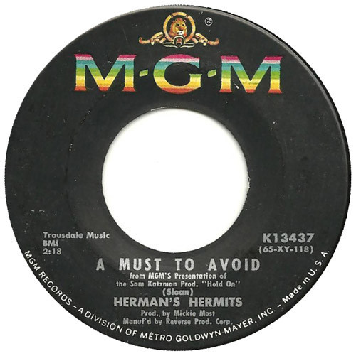 Herman's Hermits - A Must To Avoid  - MGM Records - K13437 - 7", Single 1211619139