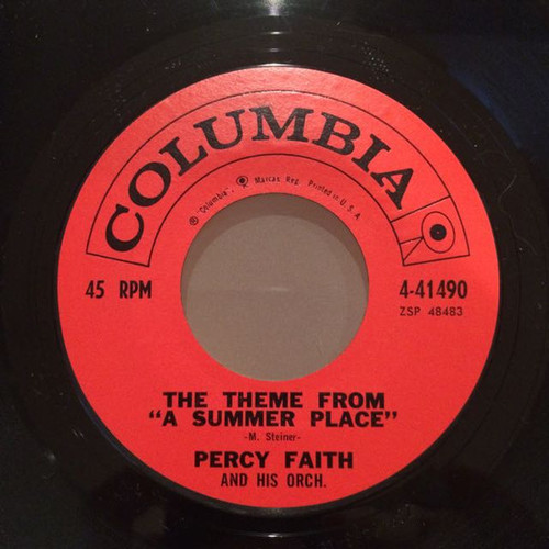 Percy Faith & His Orchestra - The Theme From "A Summer Place" / Go-Go-Po-Go - Columbia - 4-41490 - 7", Single, Styrene 1214765878