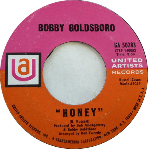 Bobby Goldsboro - Honey - United Artists Records - UA 50283 - 7", Single, Ter 1214826458