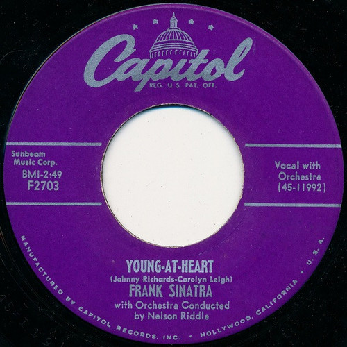 Frank Sinatra - Young-At-Heart (7", Single, Scr)