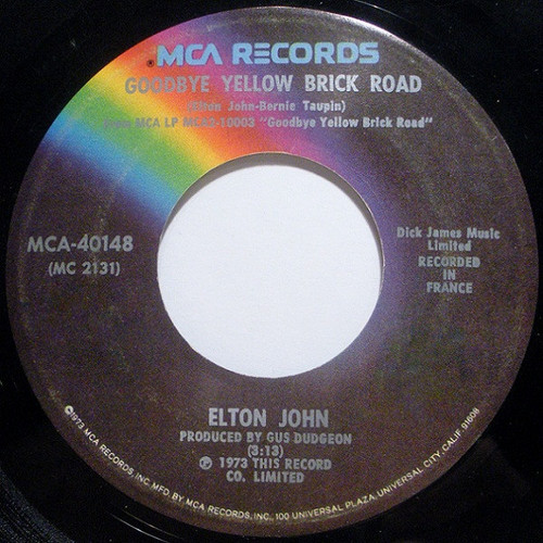 Elton John - Goodbye Yellow Brick Road - MCA Records - MCA-40148 - 7", Single, Glo 1215739257