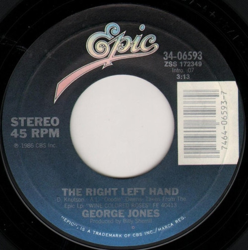 George Jones (2) - The Right Left Hand / The Very Best Of Me - Epic - 34-06593 - 7", Single, Styrene, Car 1216022661