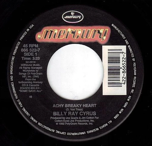 Billy Ray Cyrus - Achy Breaky Heart (7")