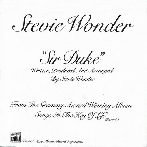 Stevie Wonder - Sir Duke / He's Misstra Know-It-All - Tamla - T 54281F - 7", Single 1221394479