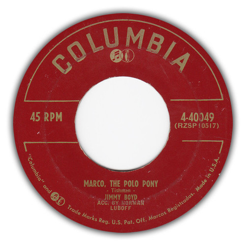 Jimmy Boyd - Marco, The Polo Pony / God Bless Us All - Columbia - 4-40049 - 7", Single 1221407046
