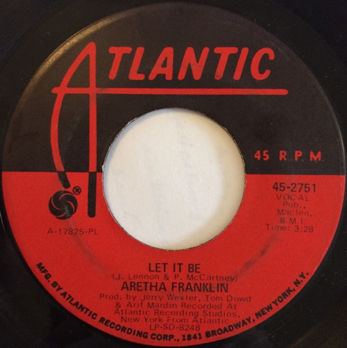 Aretha Franklin - Let It Be - Atlantic - 45-2751 - 7", PL 1221417783