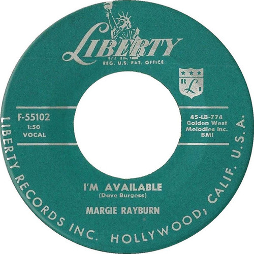 Margie Rayburn - I'm Available / If You Were - Liberty - F-55102 - 7", Roc 1222650462