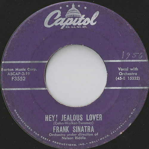 Frank Sinatra - Hey! Jealous Lover - Capitol Records - F3552 - 7" 1222798464