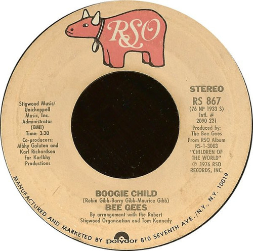 Bee Gees - Boogie Child - RSO - RS 867 - 7", Single, Styrene, Pit 1222825680