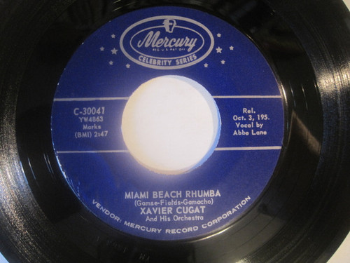 Xavier Cugat And His Orchestra - Miami Beach Rumba / Linda Mujer - Columbia - C-30041 - 7", Single 1224059901