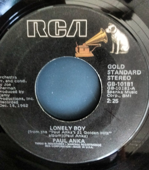 Paul Anka - Lonely Boy / Puppy Love (7")