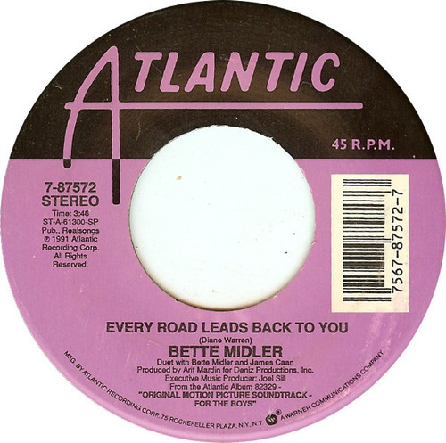 Bette Midler - Every Road Leads Back To You - Atlantic - 7-87572 - 7" 1224068016