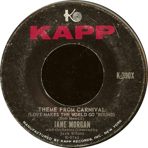 Jane Morgan - Theme From Carnival (Love Makes The World Go 'Round) (7")