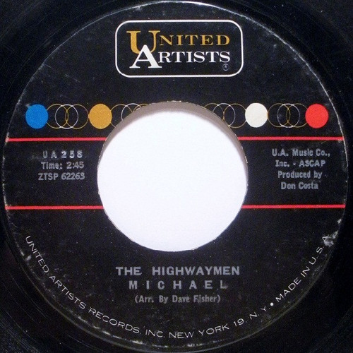 Highwaymen - Michael / Santiano - United Artists Records - UA 258 - 7", Single 1224274872