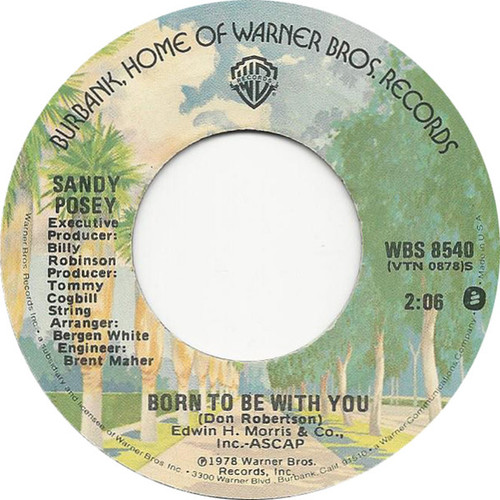 Sandy Posey - Born To Be With You (7", Single)