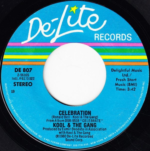 Kool & The Gang - Celebration / Morning Star - De-Lite Records - DE 807 - 7", Styrene, 19  1225621506