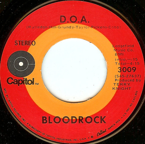 Bloodrock - D.O.A. - Capitol Records - 3009 - 7", Single, Win 1225693260