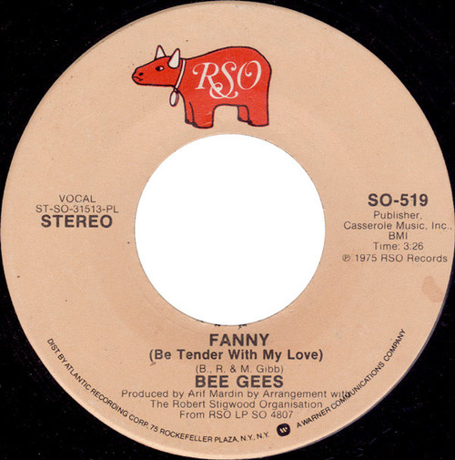 Bee Gees - Fanny (Be Tender With My Love) - RSO - SO-519 - 7", Single, PL 1231151379