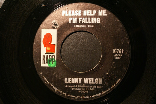 Lenny Welch - Please Help Me, I'm Falling / Just One Smile (7", Single)