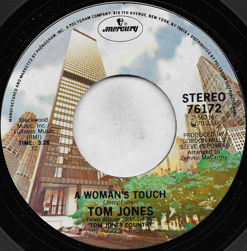 Tom Jones - A Woman's Touch (7", Styrene, PRC)