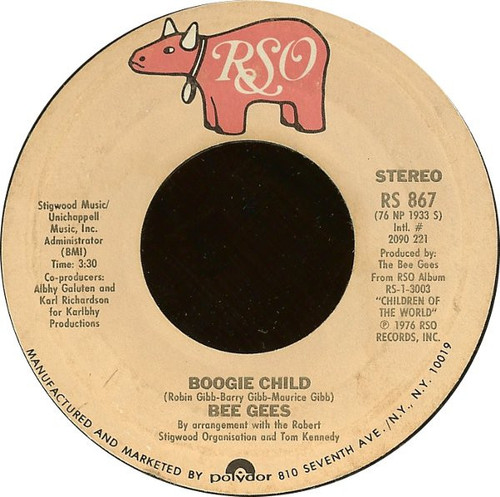 Bee Gees - Boogie Child - RSO - RS 867 - 7", Single, Styrene, Pit 1236993216