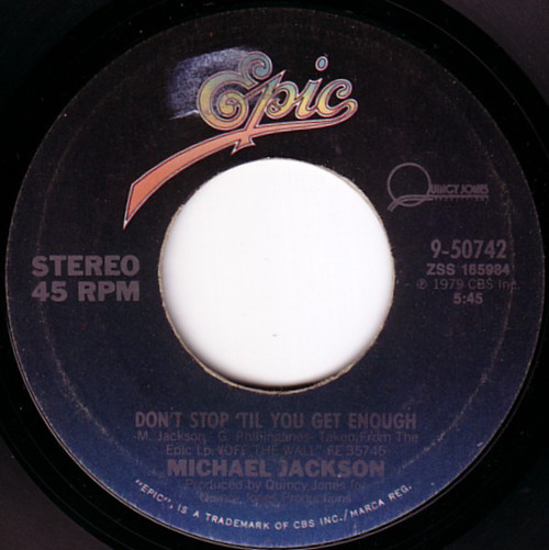 Michael Jackson - Don't Stop 'Til You Get Enough / I Can't Help It (7", Single, Ter)