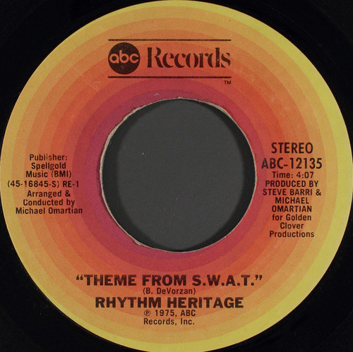 Rhythm Heritage - Theme From S.W.A.T. - ABC Records - ABC-12135 - 7", Single, Styrene, Pit 1238493480