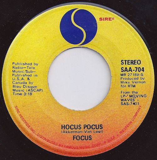 Focus (2) - Hocus Pocus - Sire - SAA-704 - 7", Single 1238561280