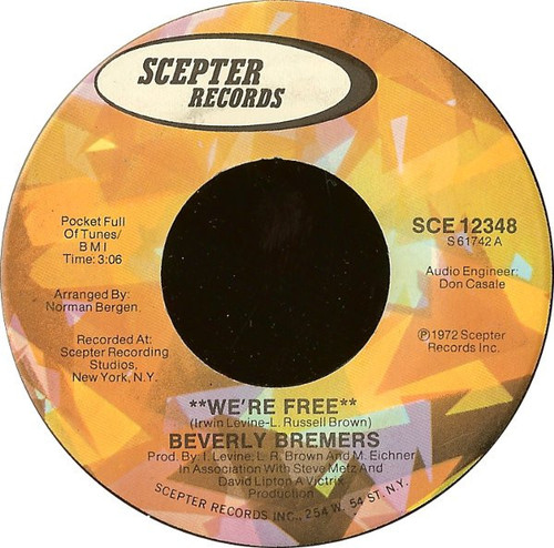 Beverly Bremers - We're Free - Scepter Records - SCE 12348 - 7", Single 1240086456