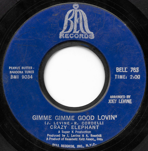 Crazy Elephant - Gimme Gimme Good Lovin' / Dark Part Of My Mind (7", Single, Styrene, Bes)